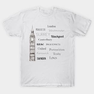 Towns of England T-Shirt